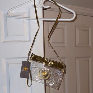 FREE Gold and Clear Crossbody Bag